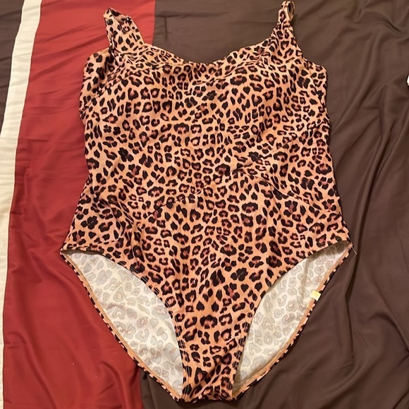 Summersalt The Marina Leopard Print One Piece Swimsuit Size 18 - Picture 4 of 8